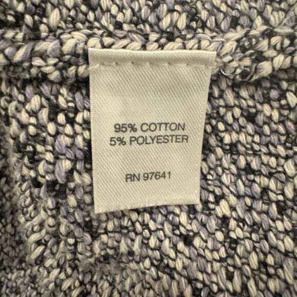 PureJill Mixed Yarn Crew Neck Kimono Pullover Sweater Black/Lavender XLarge - Picture 9 of 10